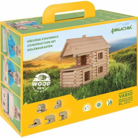 Walachia Drevená stavebnica Vario Massive mini 91 dielov
